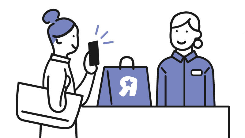 店舗で商品を受け取るイメージ