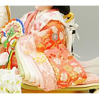 【雛人形】ケース親王飾り「八重桜蒔絵パノラマアクリル」（322721）