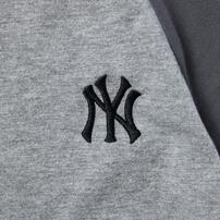 MLB ラグラン半袖ボディスーツ ヤンキース ブラック&times;80cm