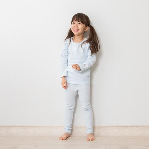 【Babies&ldquo;R&rdquo;Us&times;】着心地おばけ ニットキルト 腹巻付きパジャマ メレンゲブルー&times;100cm