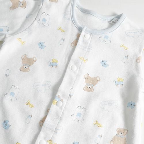 日本製ちびオール スムス くま柄 ナチュラル&times;50-60cm