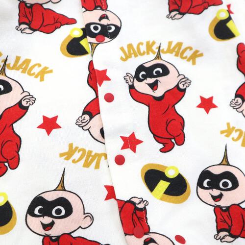 Disney ディズニー 長袖前開きプレオール スタイ付き Mr.インクレディブル ナチュラル×60-70cm