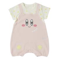 星のカービィ 半袖ロンパース サロペット風 顔ドッカン ピンク&times;70cm ベビーザらス限定