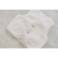 【FirstCloset×mioさん】ボアベスト オフホワイト×80cm