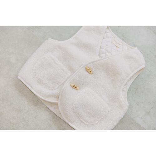 【FirstCloset×mioさん】ボアベスト オフホワイト×80cm