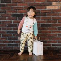 monpoke モンポケ トレーナー 袖切替 ピカチュウ(ナチュラル×100cm)