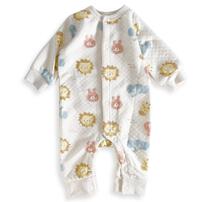 長袖カバーオール ニットキルト アニマル柄 アイボリー×80cm ベビーザらス限定