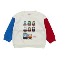 THOMAS トーマス 長袖デイリートレーナー 起毛 図鑑アート ナチュラル×100cm ベビーザらス限定