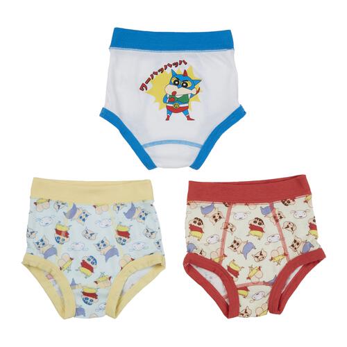 クレヨンしんちゃん 3枚組ブリーフ 総柄&times;ワンポイント ブルー&times;100cm ベビーザらス限定