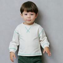 ベビーザらス限定　sophitica ミニ裏毛 デイリートレーナー(ベージュ&times;100cm)