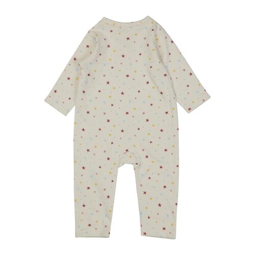 【FirstCloset×mioさん】 長袖ファスナーオール 星柄 裏毛 ナチュラル×70cm ベビーザらス限定