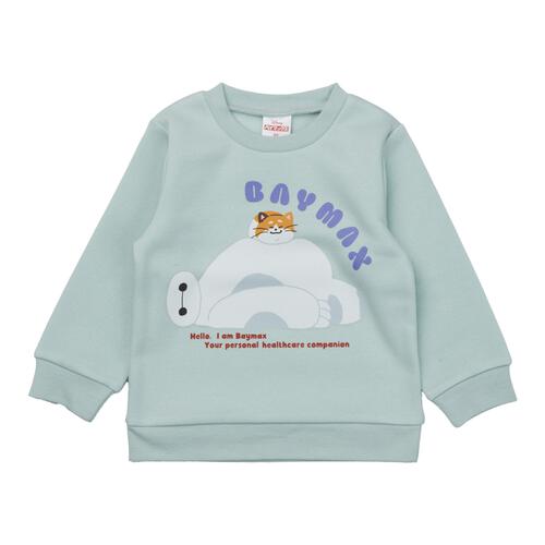 Disney ディズニー ベイマックス 長袖デイリートレーナー 起毛 ミント&times;95cm