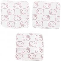 SANRIO サンリオ 多重織ガーゼハンカチ３枚組 キティ レッド&times;フリー ベビーザらス限定