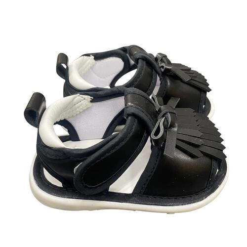 RAT-A-TATR ラッタッター 笛付きサンダル(ブラック×14cm)