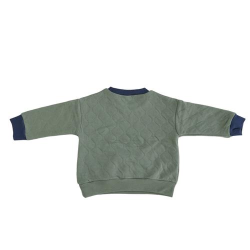 ベビーザらス限定　TINY DRIP キルトトレーナー(グリーン&times;80cm)