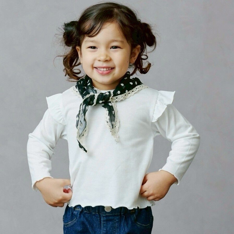 【新品未使用】フリル付き 長袖 80cm 2種類9色 【新品未使用】フリル付き 長袖 80cm 女の子フリル長袖 80cm~