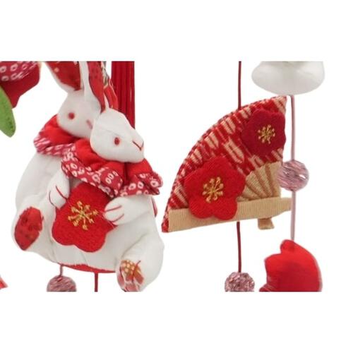 【雛人形】クリスタル付 つるし飾り (赤)高さ42cm  (351932)つるし雛 ひな人形 おしゃれ トイザらス・ベビーザらス限定【メーカー直送】