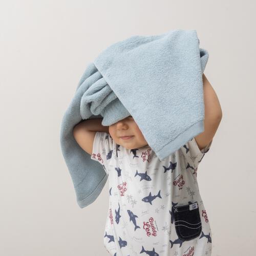 湯上りバスタオル 3枚組 ブルー&times;フリー ベビーザらス限定