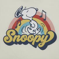 SNOOPY スヌーピー 長袖デイリートレーナー 起毛 レインボー ナチュラル&times;90cm ベビーザらス限定