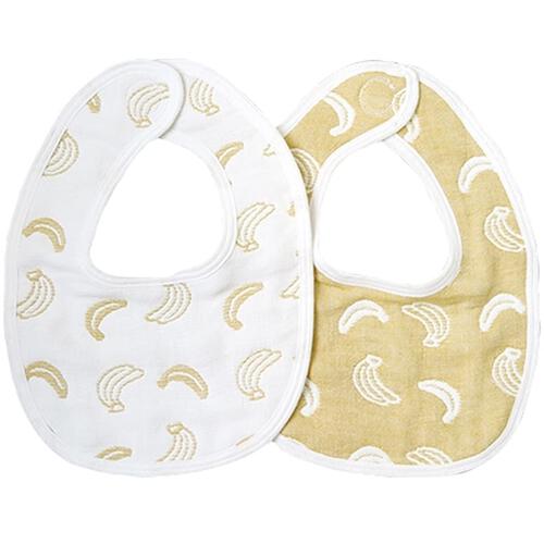 6重織ガーゼスタイ 2枚組 バナナ (バナナ×フリー) ベビーザらス限定