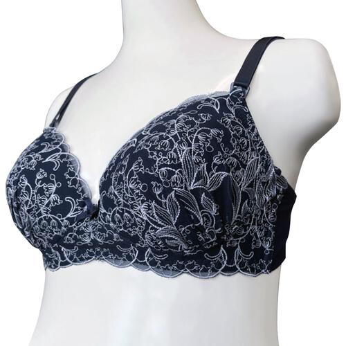 Petit jouet for maternity プティジュエット ベベシェリ 授乳ブラ スズラン(ネイビー×L MU) ベビーザらス限定