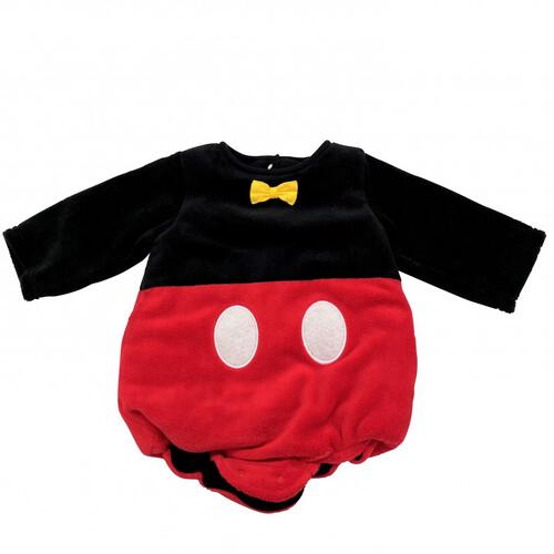 Disney ディズニー 長袖たまごオール 帽子付き ミッキー フリース ベビーザらス限定