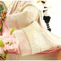 【雛人形】ケース親王飾り「花飾りグレージュパノラマアクリル」（322979）