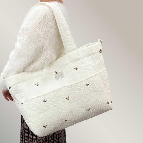 ヌビ マザーズバッグ オリーブ柄 ナチュラル