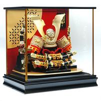 【五月人形】兜ケース飾り「前立付き鍬形赤金七宝」（538114）トイザらス・ベビーザらス限定【メーカー直送】