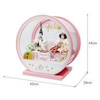 【雛人形】ケース親王飾り「雪輪牡丹桜丸形アクリル」（322913）トイザらス・ベビーザらス限定