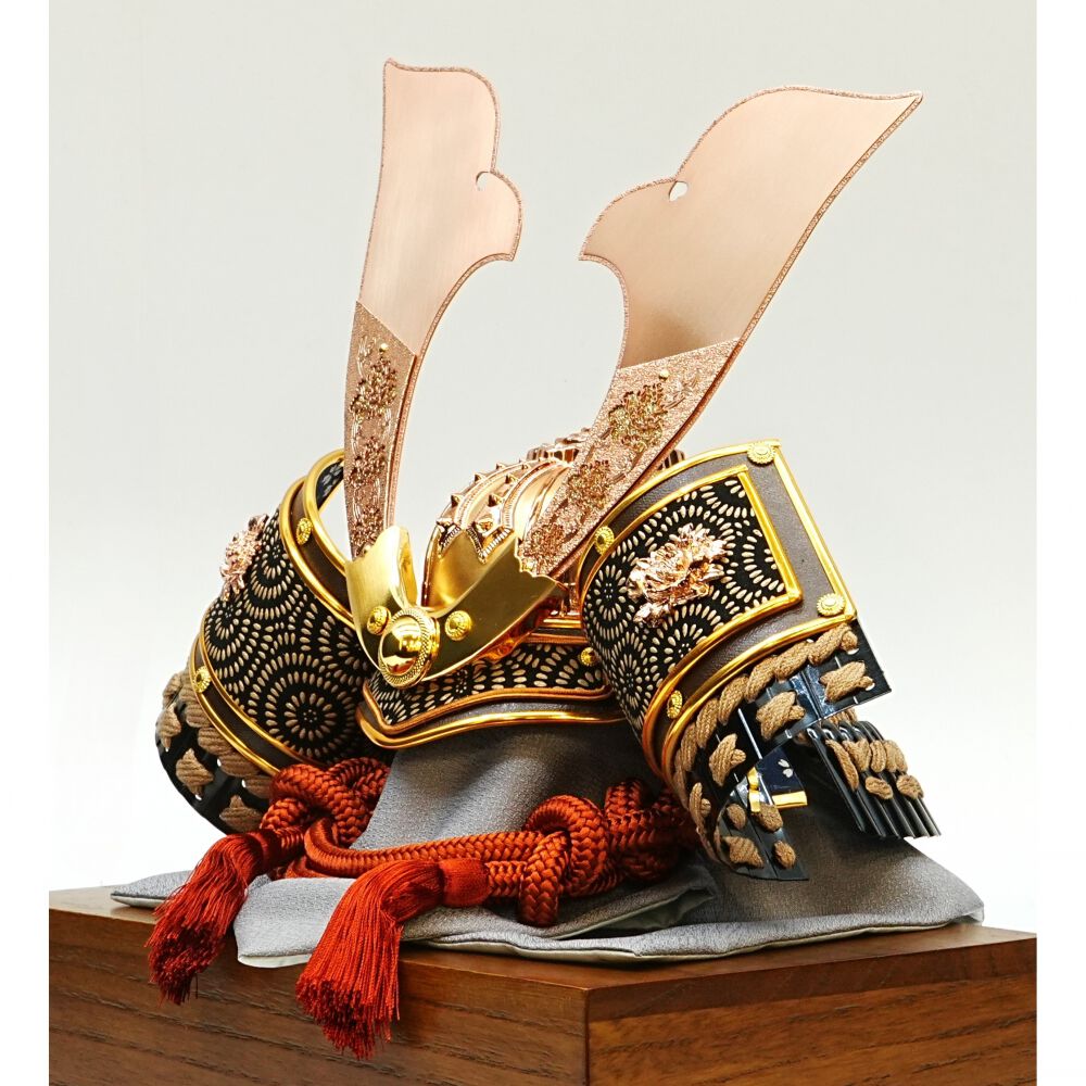 五月人形】兜ケース飾り「ブロンズ調兜衝立付きアクリル」（538903