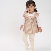 miffy ミッフィー 長袖ロンパース エプロン風 ミディアムベージュ×80cmベビーザらス限定