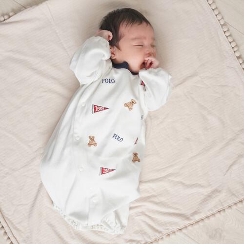 POLO BCS 前総刺繍ドレスオール ナチュラル&times;50-70cm ベビーザらス限定