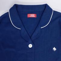 POLO BCS  長袖テーラーパジャマ ポニー刺繍(ネイビー×M-L) ベビーザらス限定