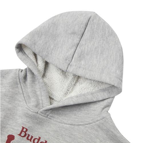 BUDDYLEE 長袖フード付きロンパース×レギンス セット ガーゼ裏毛 グレー×80cm ベビーザらス限定