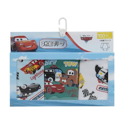 Disney ディズニー 3枚組ブリーフ カーズ 総柄&times;ワンポイント グリーン&times;90cm ベビーザらス限定