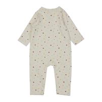 【FirstCloset×mioさん】 長袖ファスナーオール  星柄 裏毛 ナチュラル×80cm ベビーザらス限定