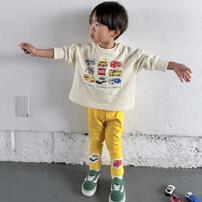 【TOMICA kie_158さんプロデュース】TOMICA トミカ レギンス  イエロー×120cm