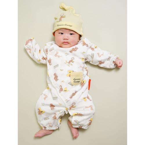 おさるのジョージ 新生児兼用ドレス 帽子付き ベビーザらス限定