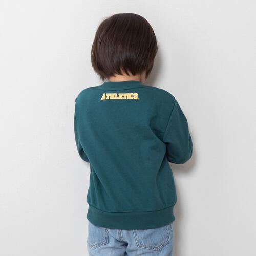 ベビーザらス限定　ＭＬＢ ビックロゴトレーナー(グリーン×110cm)