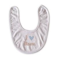 アイラブパパママ ママ2Ｐスタイ(ライトパステルグレー×F) ベビーザらス限定