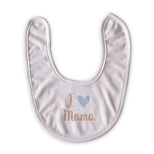 アイラブパパママ ママ2Ｐスタイ(ライトパステルグレー×F) ベビーザらス限定