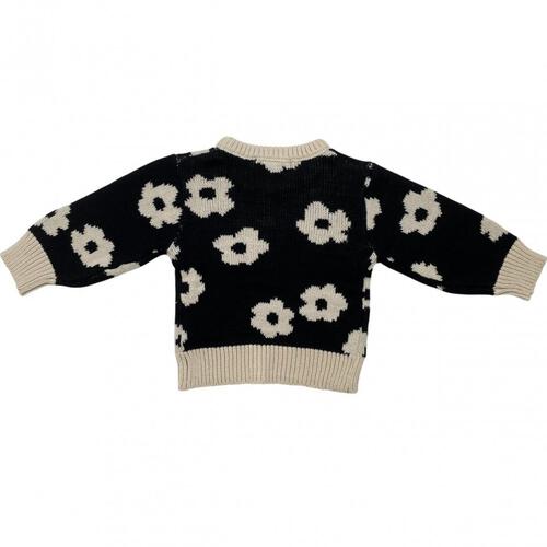 sophitica ニットジャガード デイジー ブラック×80cm