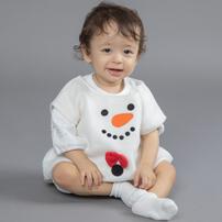 クリスマス スモック  コスチューム キッズ ベビー サンタクロース コスチューム 子供 衣装 スノーマン ホワイト×70-80cm ベビーザらス限定