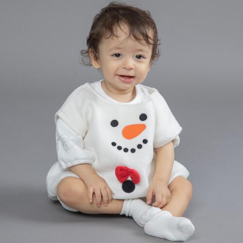 クリスマス スモック  コスチューム キッズ ベビー サンタクロース コスチューム 子供 衣装 スノーマン ホワイト×70-80cm ベビーザらス限定