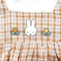miffy ミッフィー 長袖ロンパース エプロン風 ミディアムベージュ×80cmベビーザらス限定