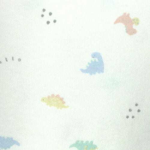 長袖ロンパース肌着 2枚組 スムス 恐竜 パステルブルー×70cm ベビーザらス限定