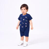 POLO BCS ロゴクマ半袖ロンパース ネイビー&times;70cm ベビーザらス限定 赤ちゃん 出産準備 出産祝い ベビー服 子供服