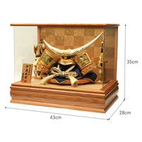 【五月人形】兜ケース飾り「伊達政宗金色市松パノラマアクリル」（538713）トイザらス・ベビーザらス限定【メーカー直送】