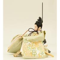 【雛人形】親王飾り「七宝透かし屏風木目調」（605837）